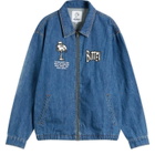 Butter Goods Men's x Peanuts Spike Denim Jacket in Distressed Indigo