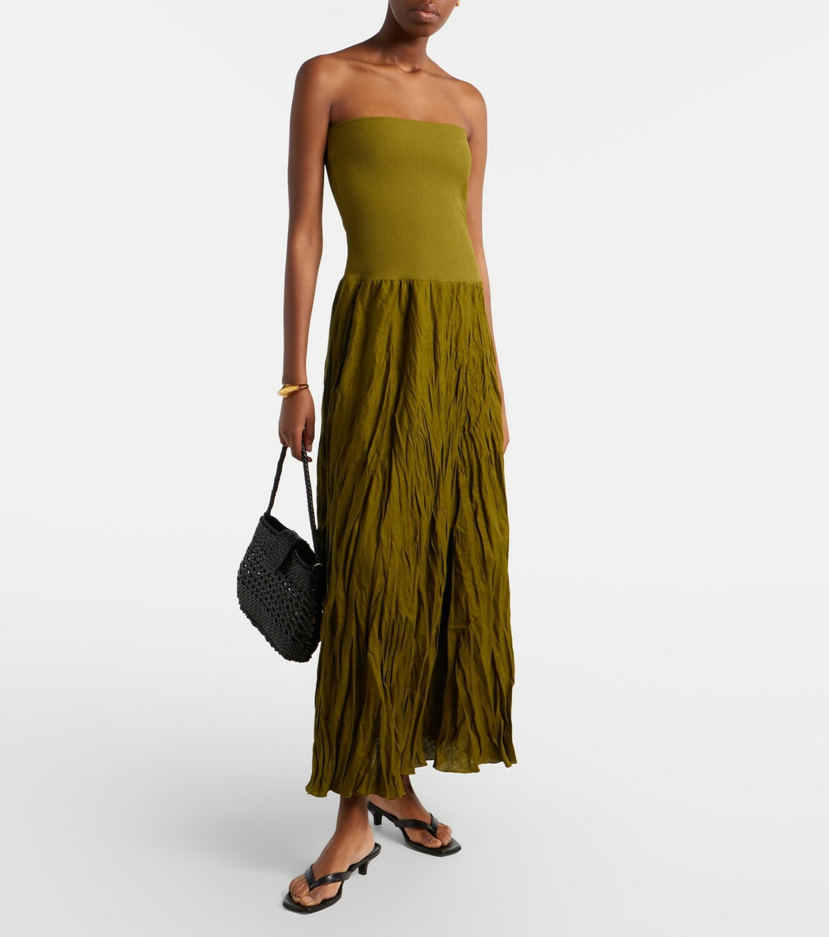 Johanna Ortiz Linen-blend maxi skirt