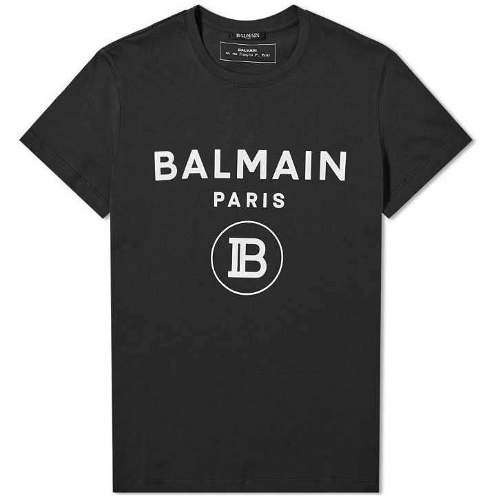 Photo: Balmain Paris Logo Tee Black & White