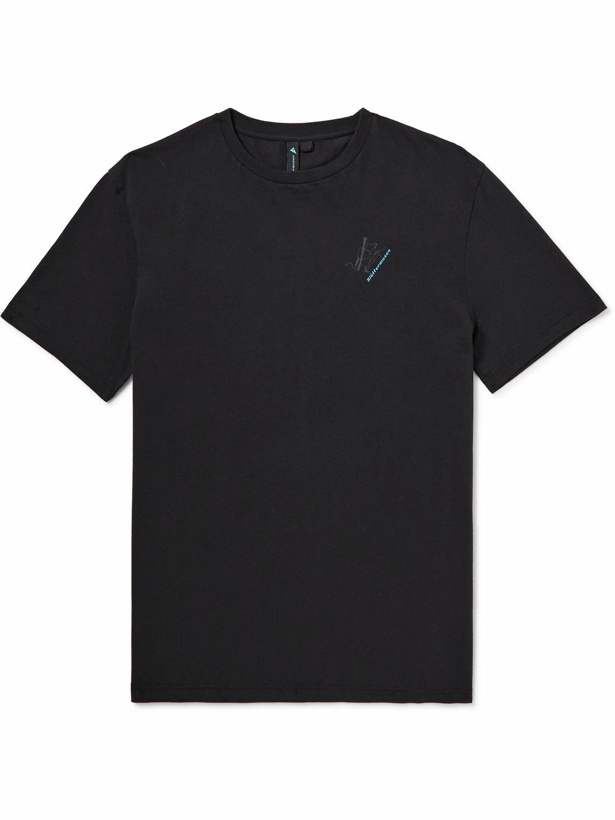 Photo: Klättermusen - Runa Endeavour Logo-Print Cotton-Jersey T-Shirt - Black