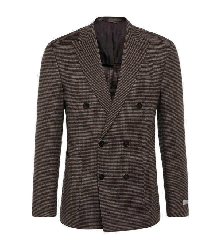 Photo: Canali Houndstooth wool and cashmere blazer