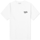 Maison Kitsuné Men's Mini Handwriting Comfort T-Shirt in White/Black