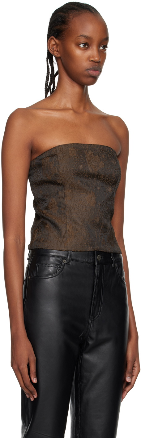 Reformation Brown Giorgia Tank Top