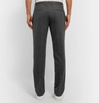 Incotex - Charcoal Slim-Fit Wool-Blend Flannel Trousers - Gray