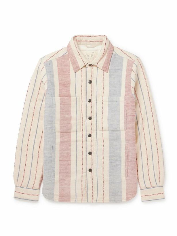Photo: Kardo - Woody Striped Cotton Jacket - Neutrals