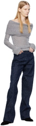Elleme Gray Off Shoulder Sweater