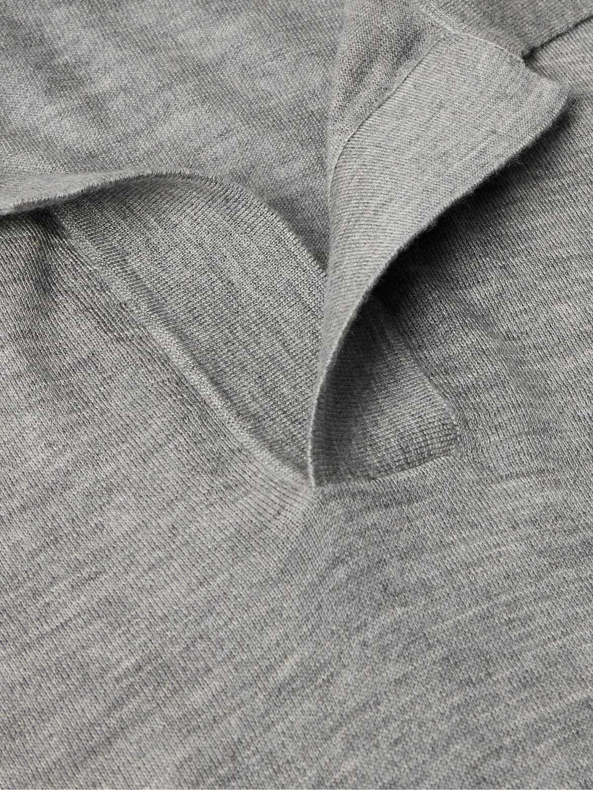 Gabriela Hearst - Stendhal Merino Wool Polo Shirt - Gray Gabriela Hearst