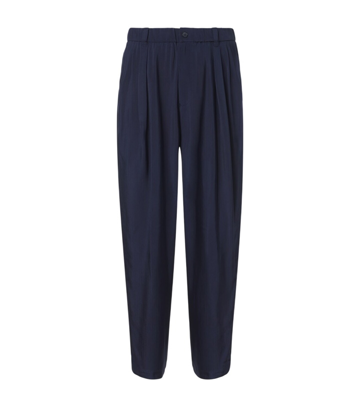 Photo: Giorgio Armani Pleated twill tapered pants