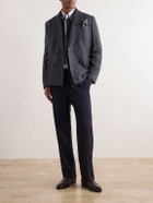 Paul Smith - Double-Breasted Wool-Blend Bouclé Blazer - Gray