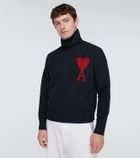 Ami Paris Ami de Cœur wool turtleneck sweater