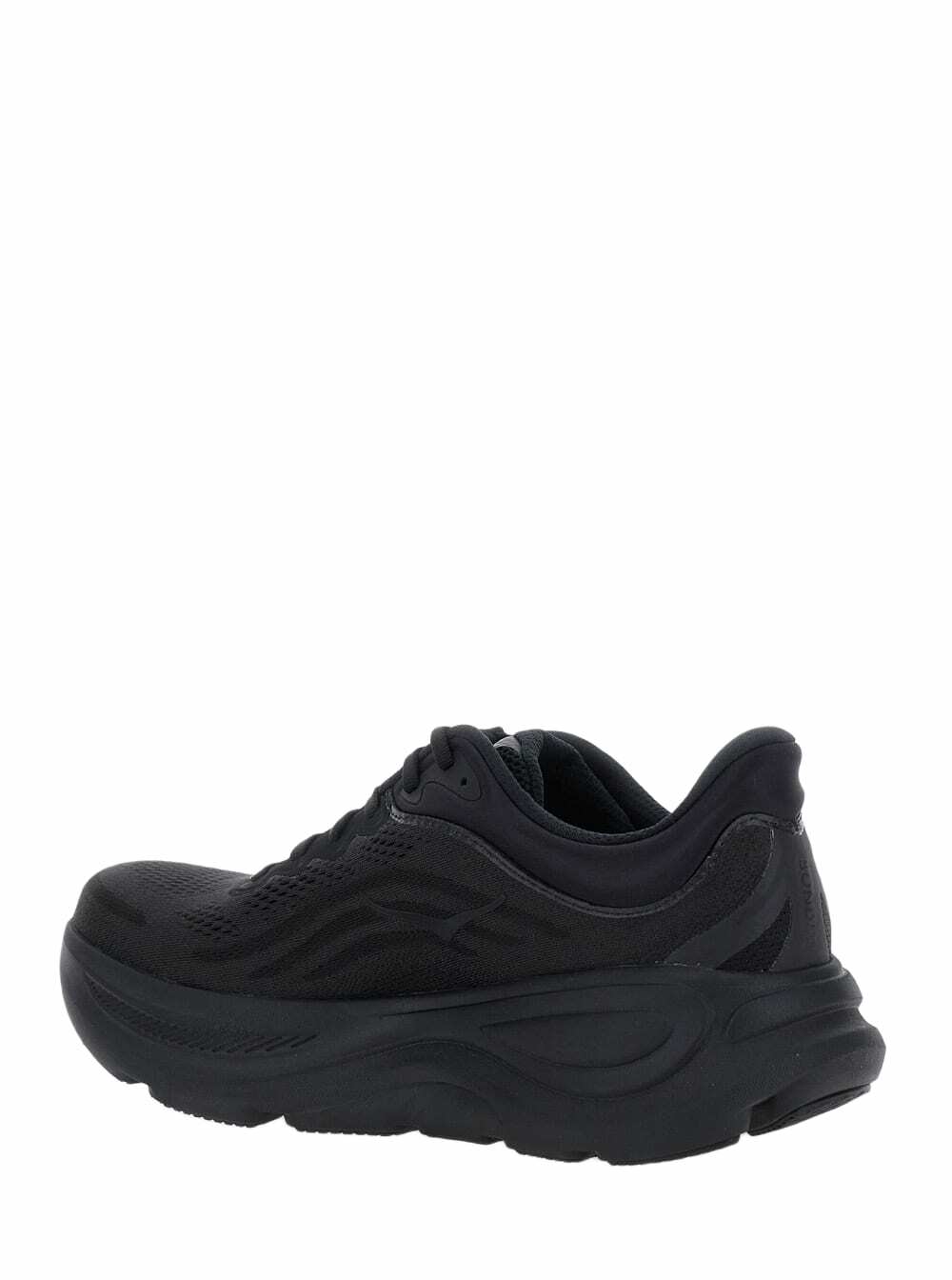 Hoka bondi 9 Black Low Top Sneakers With Maxi Logo Lettering On The Side In Tech Fabric Unisex