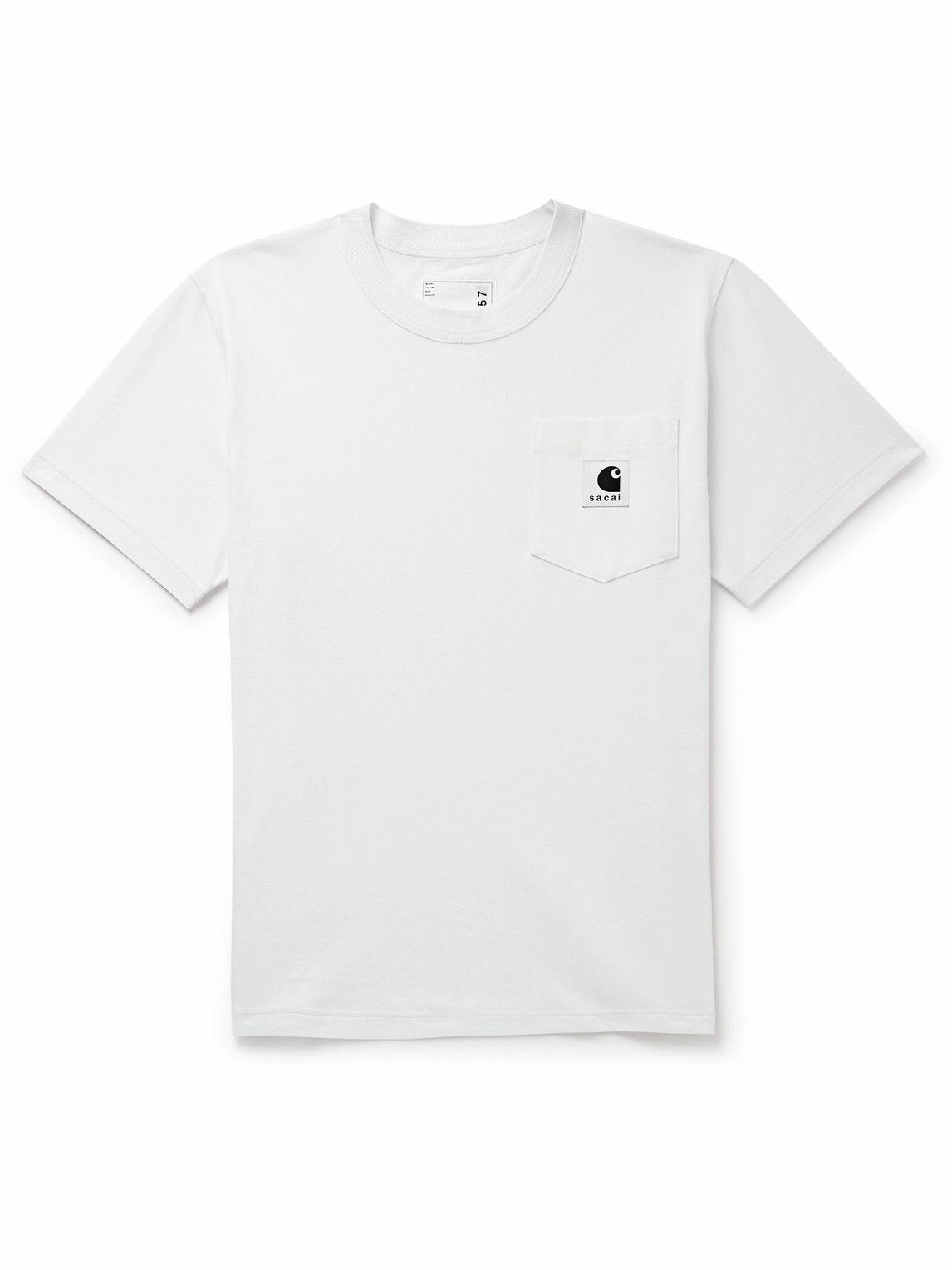 Sacai - Carhartt WIP Logo-Appliquéd Canvas-Trimmed Cotton-Jersey T