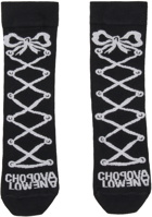 Chopova Lowena Black Lace Up Socks