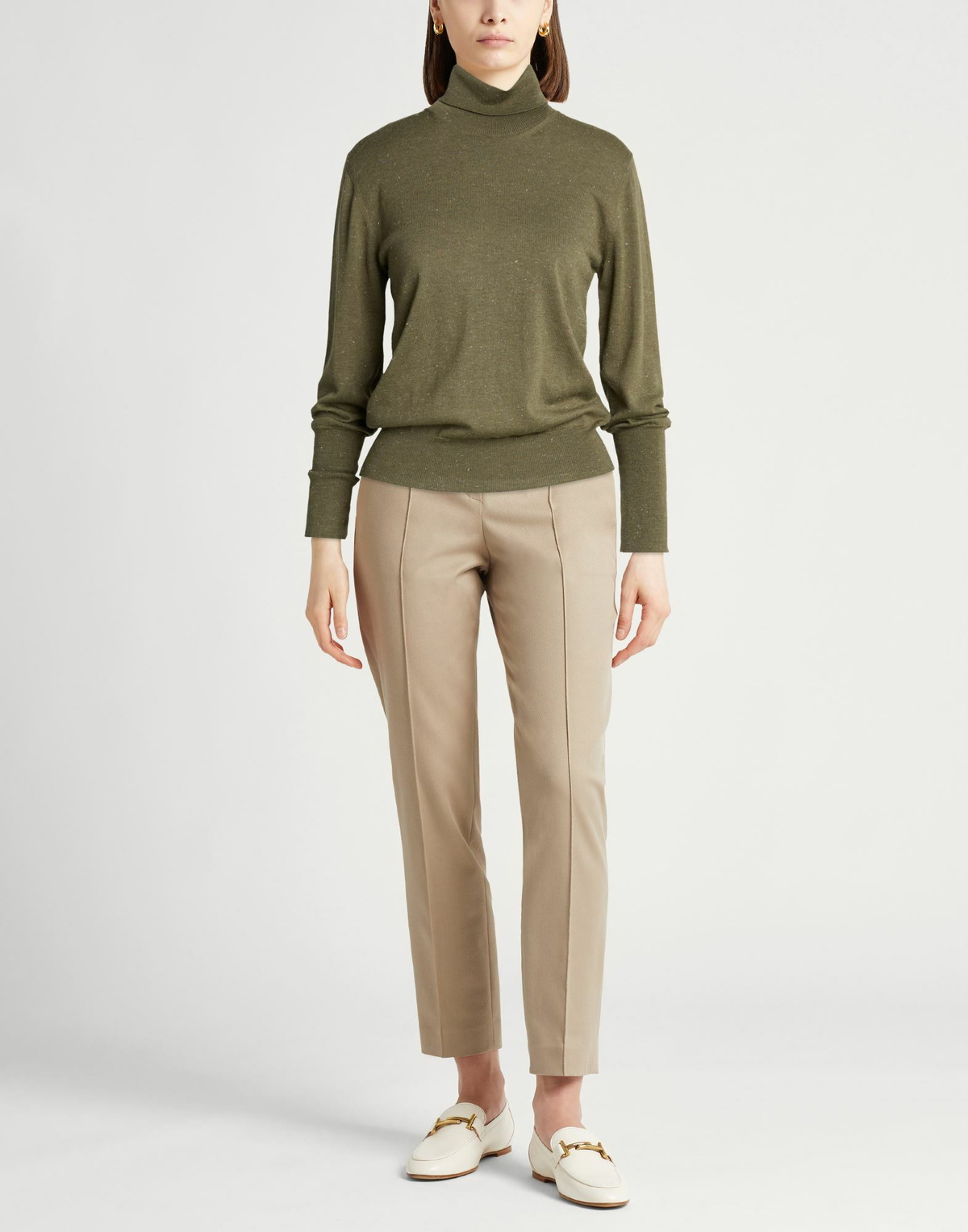 Peserico Womens Turtleneck Khaki