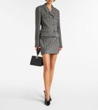 Ferragamo Striped wool-blend miniskirt