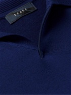 Sease - Merino Wool Polo Shirt - Blue