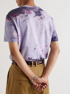 Isabel Marant - Logo-Print Tie-Dyed Cotton-Jersey T-Shirt - Purple