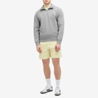 Maison Kitsuné Men's Bold Fox Head Patch Half Zip Sweat in Medium Grey Melange