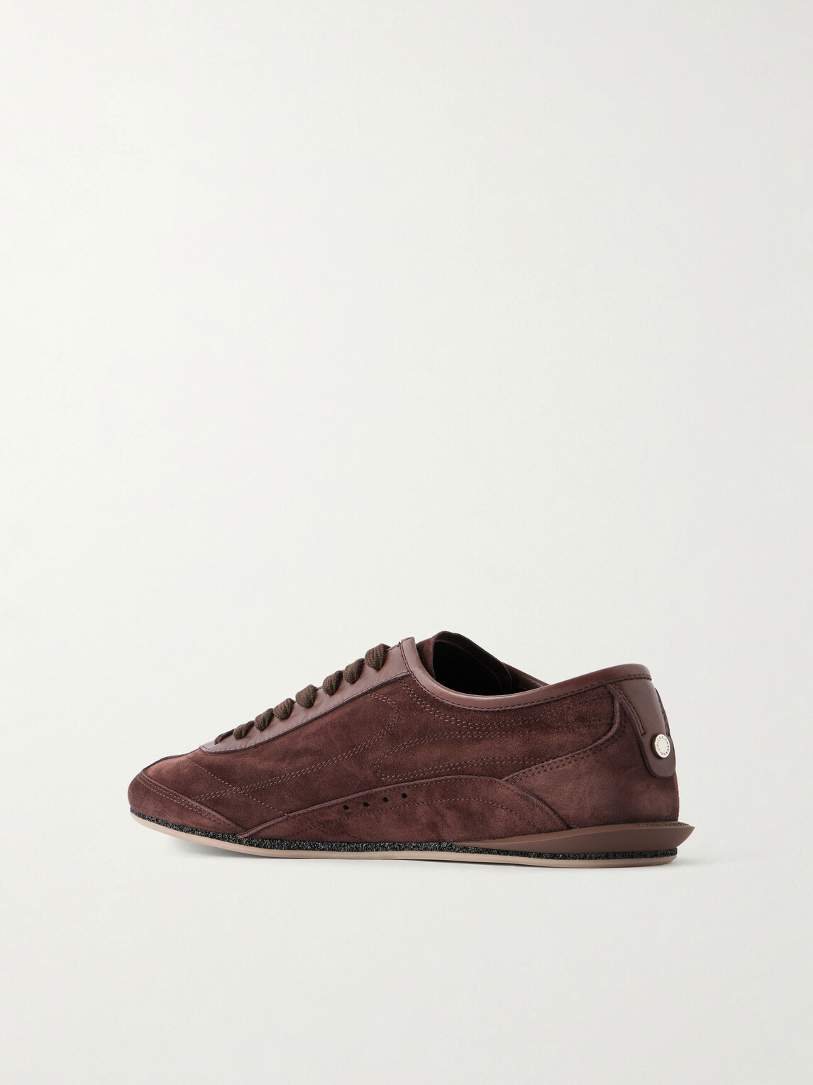 Dolce&Gabbana - Leather-Trimmed Suede Sneakers - Brown
