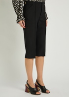 Chloe Slim-leg Wool Cropped Capri Trousers Black