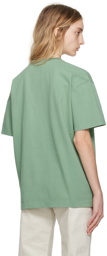 JACQUEMUS Green Le Raphia 'Le T-Shirt Raphia' T-Shirt