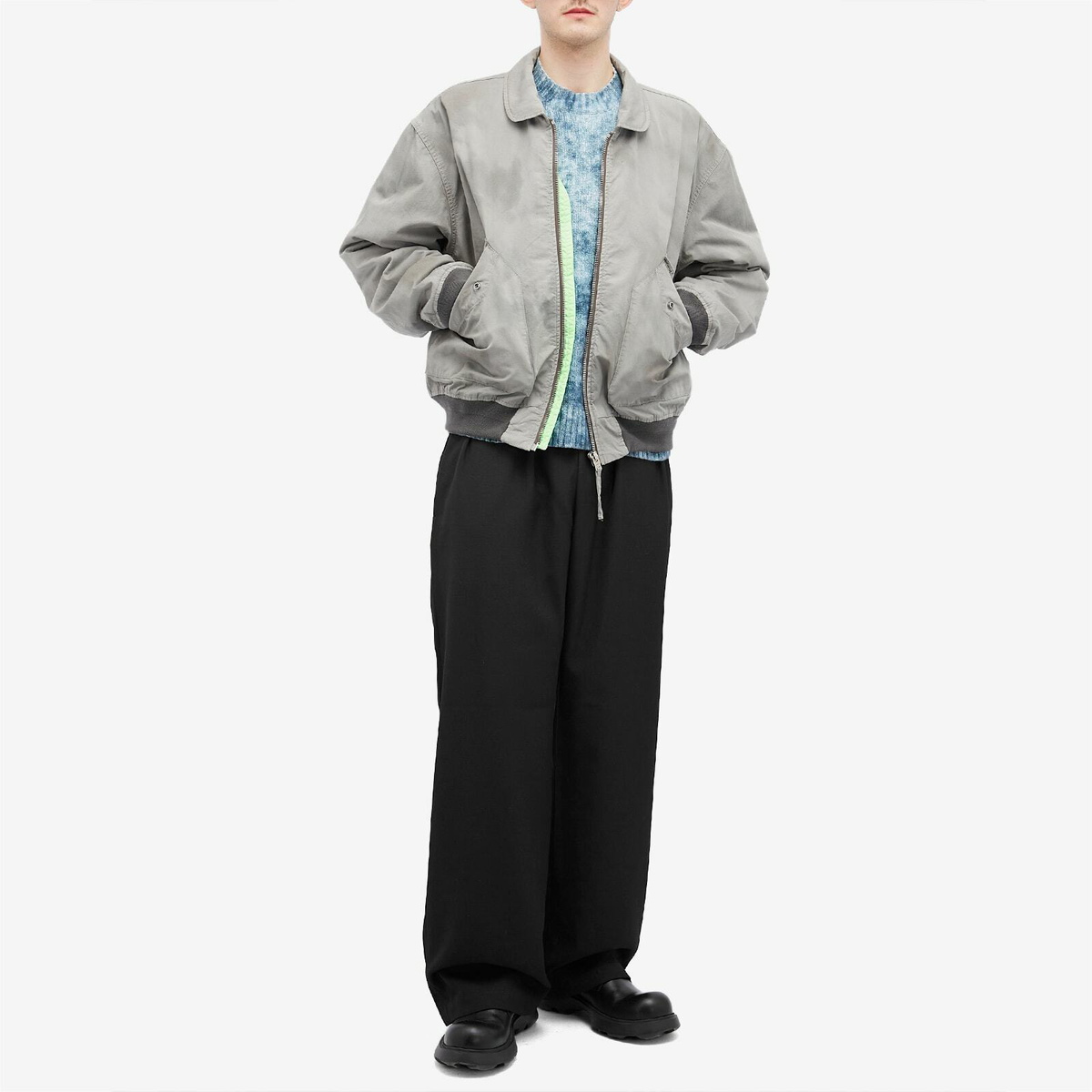 Acne Studios Men's Orlinga Cotton Twill Jacket in Mid Grey Acne