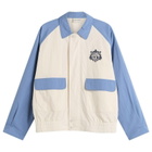 Drôle de Monsieur Men's Sport Nylon Bomber Jacket in Off White