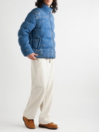 Alanui - Quilted Bandana-Jacquard Wool Down Jacket - Blue