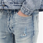 Ksubi Men's Van Winkle Punk Blue Shred Jeans in Denim