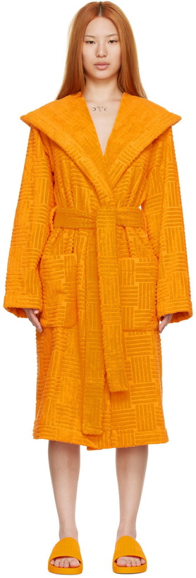 Photo: Bottega Veneta Orange Cotton Robe