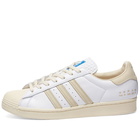 Adidas Men's Superstar Sneakers in Cream White/Bluebird