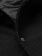 John Elliott - Wool-Blend and Leather Varsity Jacket - Black