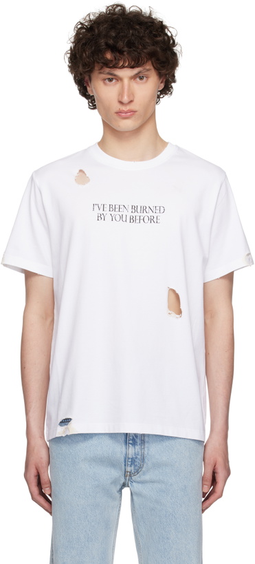 Photo: Coperni White Disney 'Burned By You Before' Boxy T-shirt