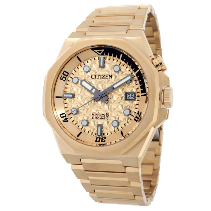 Photo: Citizen Limited Edition Series8 890 Automatic Gold Dial Watch NB6062-52P