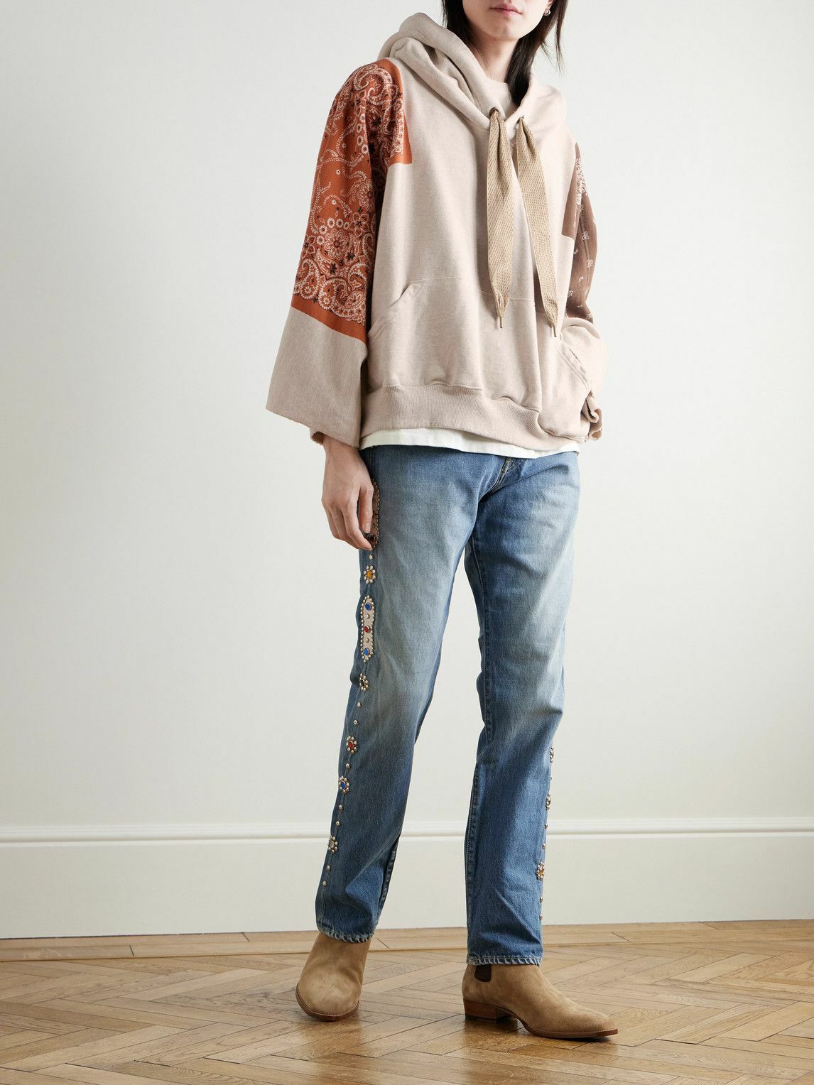 KAPITAL - Bandana-Print Cotton-Jersey Hoodie KAPITAL