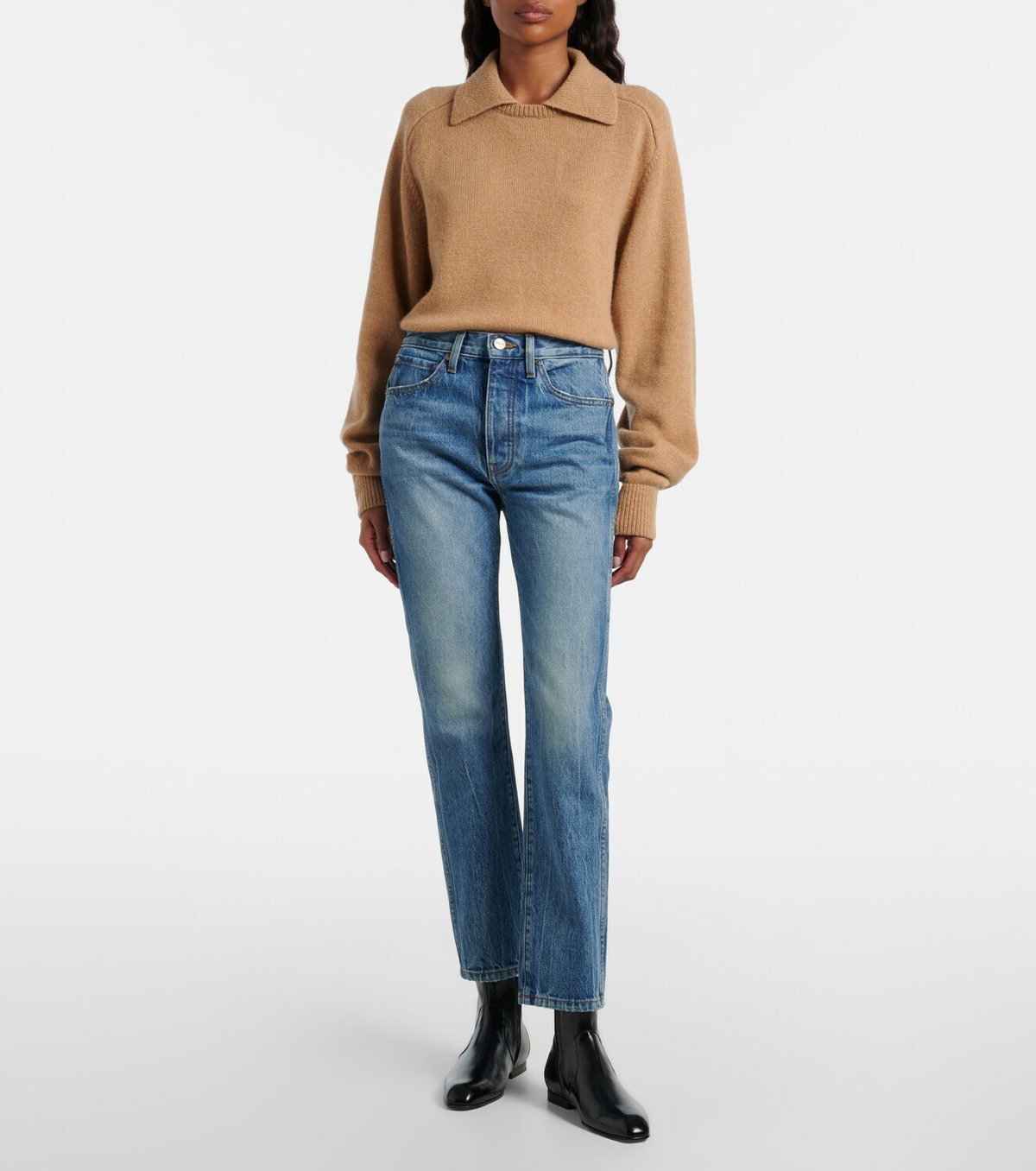 Khaite Finley cropped straight jeans