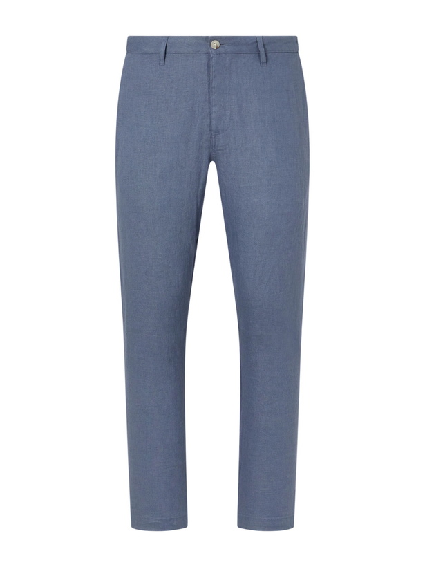 Photo: Onia - Straight-Leg Linen Trousers - Blue