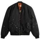 Mastercraft Union Men's Washed Nylon Bomber Jacket in Black