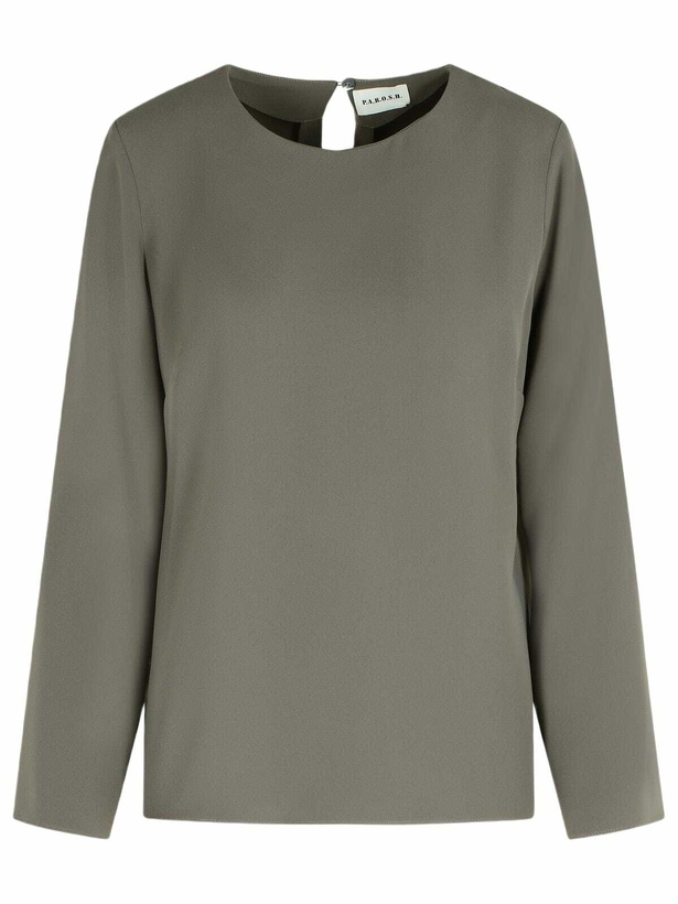 Photo: Parosh poker Grey Polyester Blouse