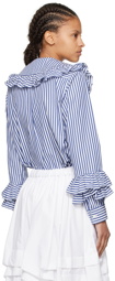 Comme des Garçons Girl Navy & White Striped Shirt