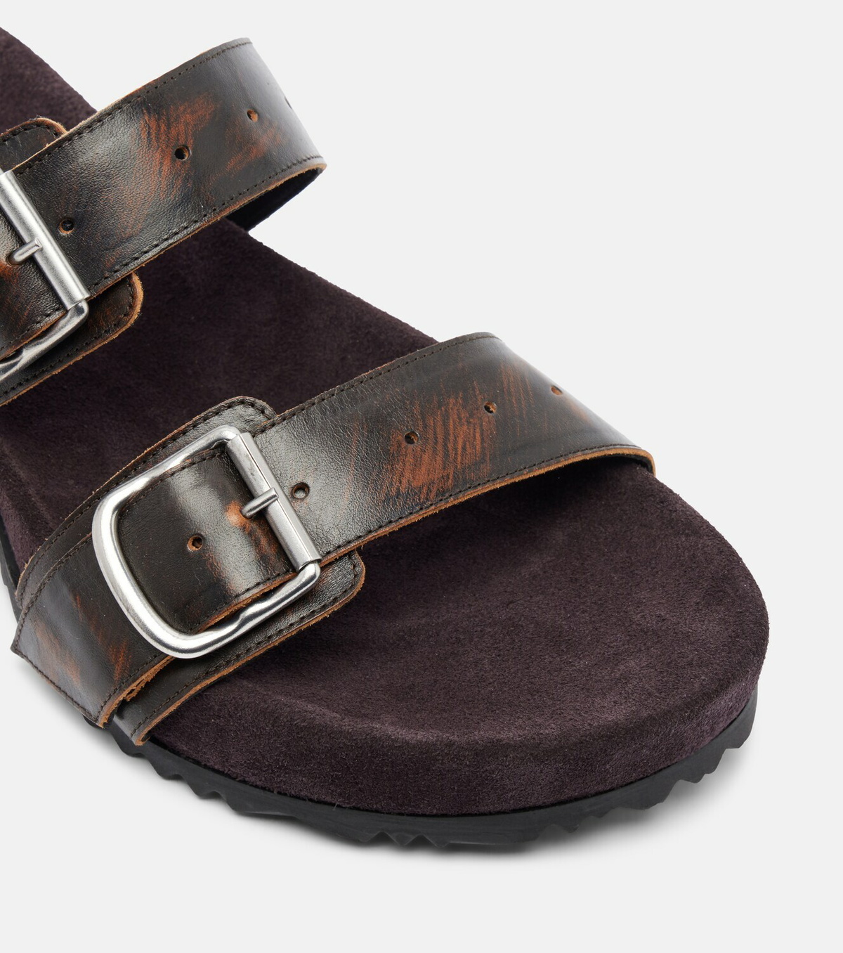 Dries Van Noten Leather and suede slides