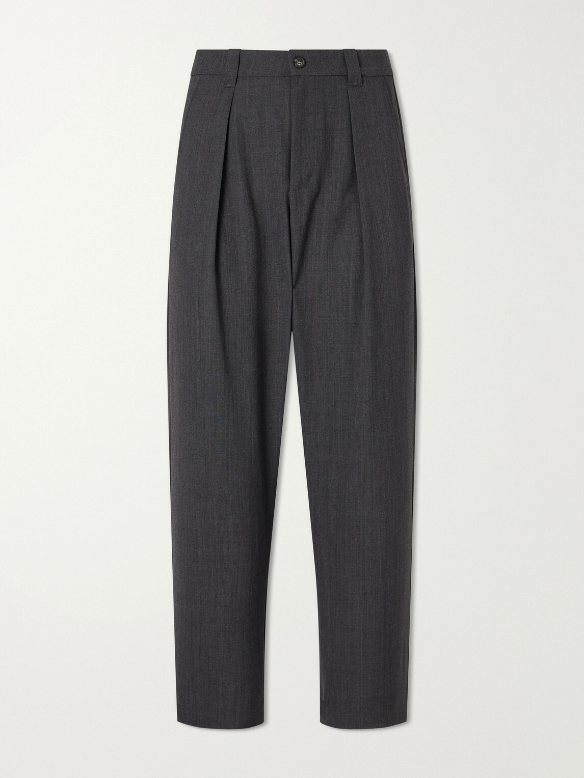 A.P.C. - Renato Wide-Leg Pleated Twill Trousers - Gray