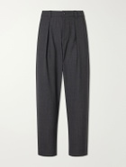 A.P.C. - Renato Wide-Leg Pleated Twill Trousers - Gray