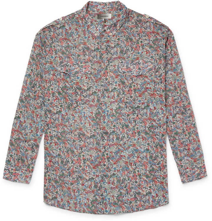 Photo: Isabel Marant - Neton Button-Down Collar Printed Cotton Shirt - Multi