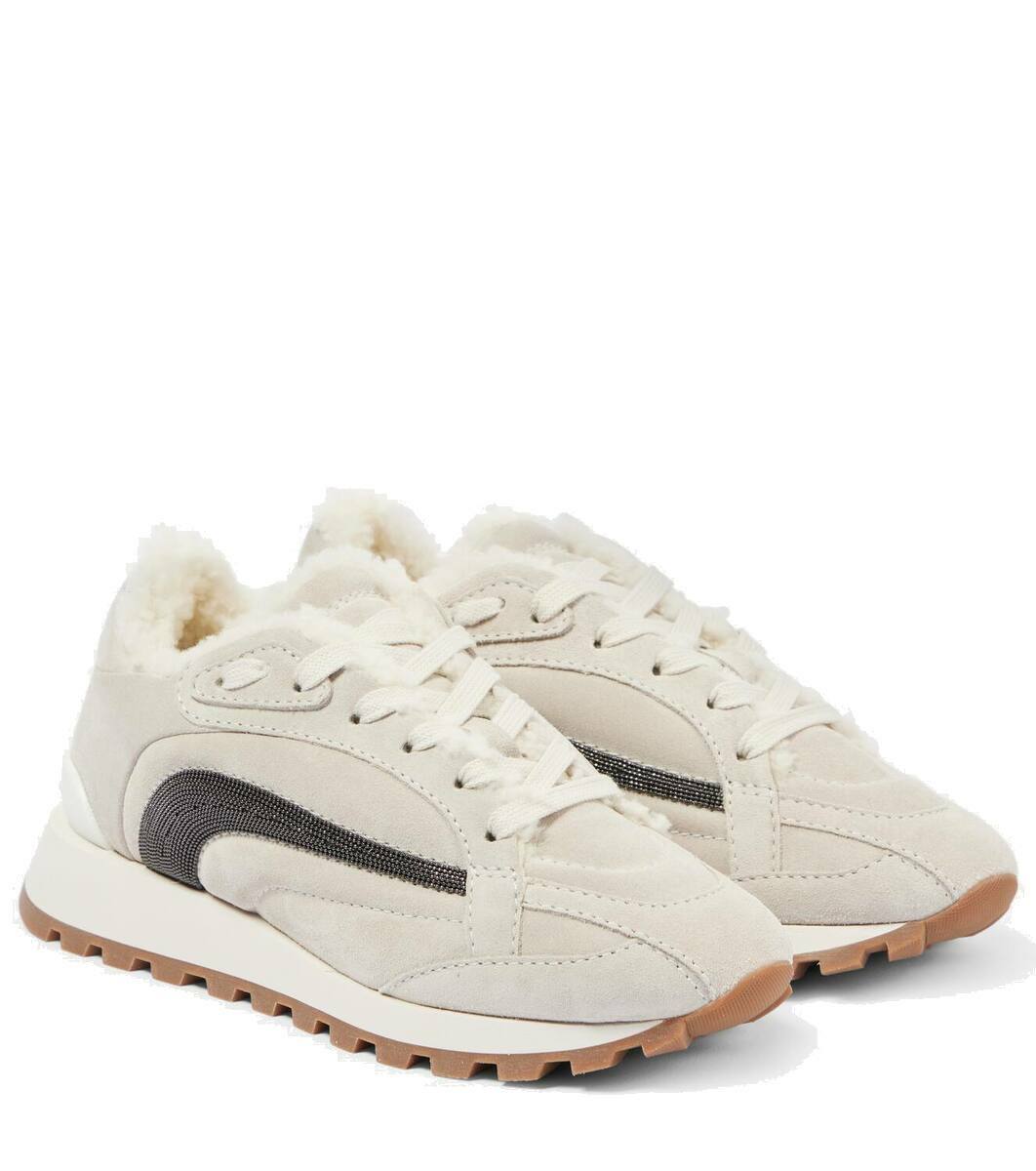 スニーカー Doucal's Monili Chain-Detail Suede Sneakers Doucal's Monili Chain-Detail Suede Sneakers | THE LIST