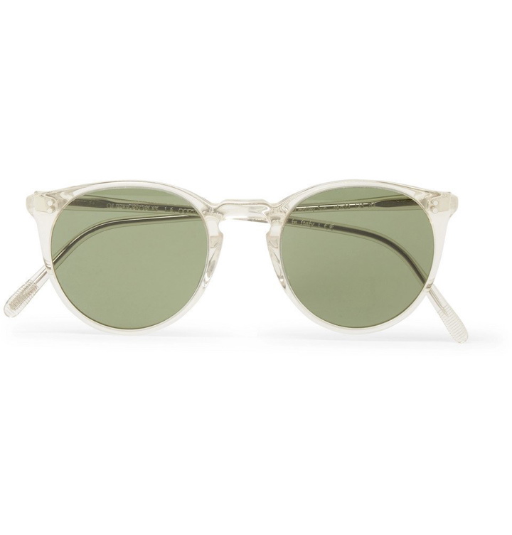 Photo: Oliver Peoples - O'Malley Round-Frame Gold-Tone and Acetate Polarised Sunglasses - Men - Gold