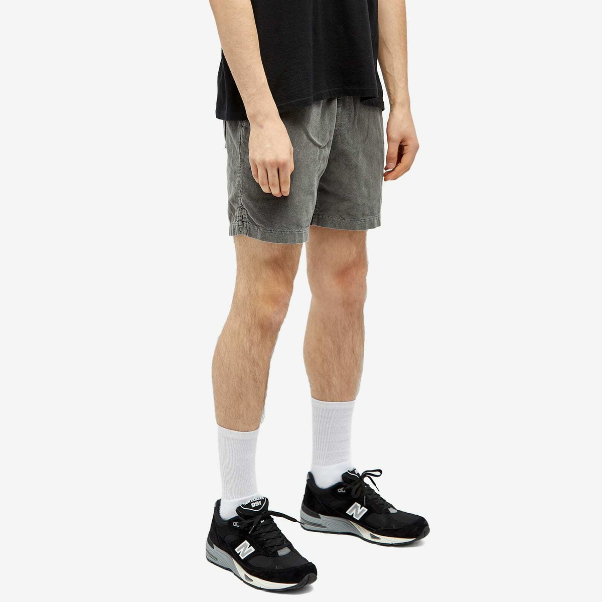 Save Khaki Men's Corduroy Easy Shorts in Black