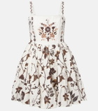 Agua by Agua Bendita Lima floral linen minidress