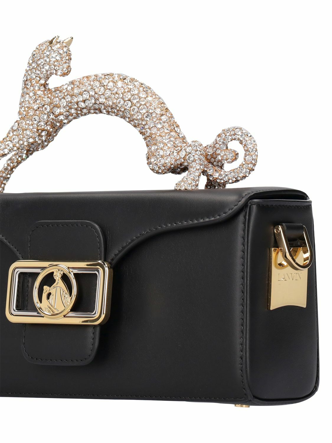 LANVIN - Nano Strass Pencil Cat Top Handle Bag