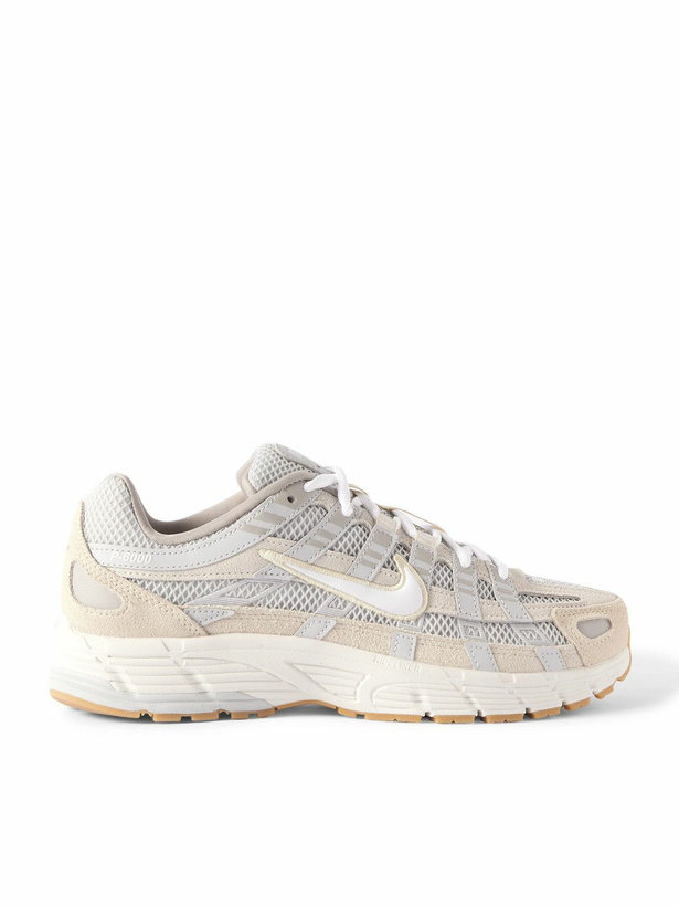 Photo: Nike - P-6000 Suede, Leather and Mesh Sneakers - Neutrals